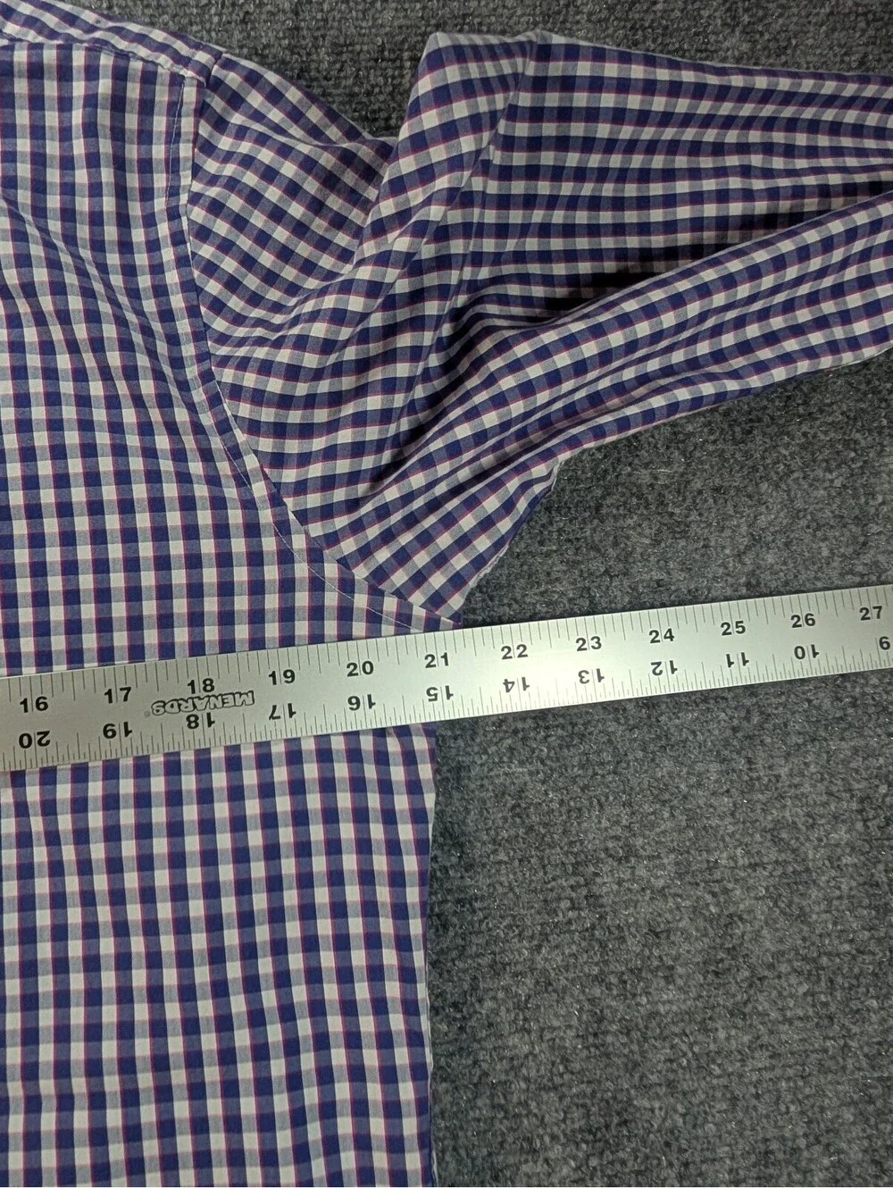 J.Crew Mens Medium Performance Slim Fit Blue Pink Checkered Button Down Shirt